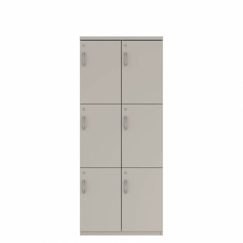 Prime™ 72"H Double Column Locker, Three Rows, 30"W x 18"D, Flat Metal Doors - Right Opening