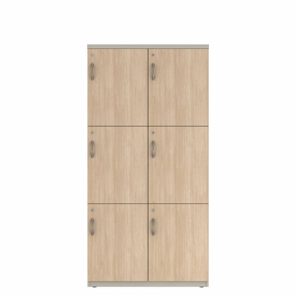 Prime™ 72"H Double Column Locker, Three Rows, 36"W x 18"D, Laminate Doors - Right Opening