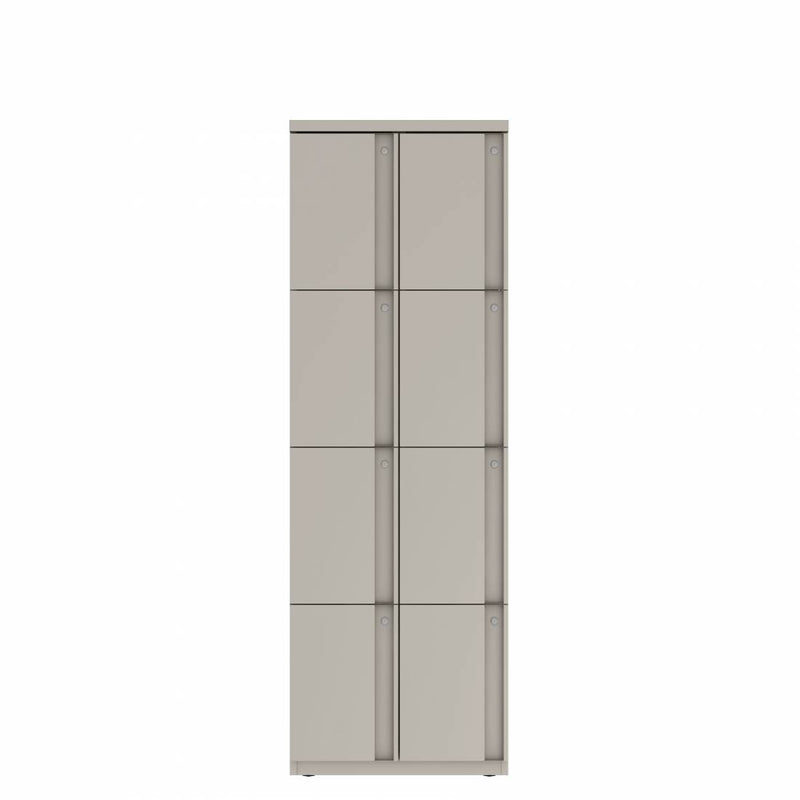 Prime™ 72"H Double Column Locker, Four Rows, 24"W x 18"D, Full Pull Doors - Left Opening