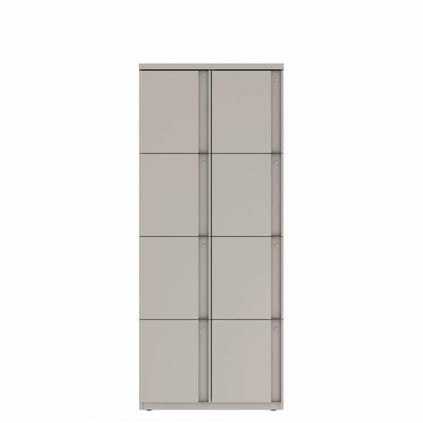 Prime™ 72"H Double Column Locker, Four Rows, 30"W x 18"D, Full Pull Doors - Left Opening