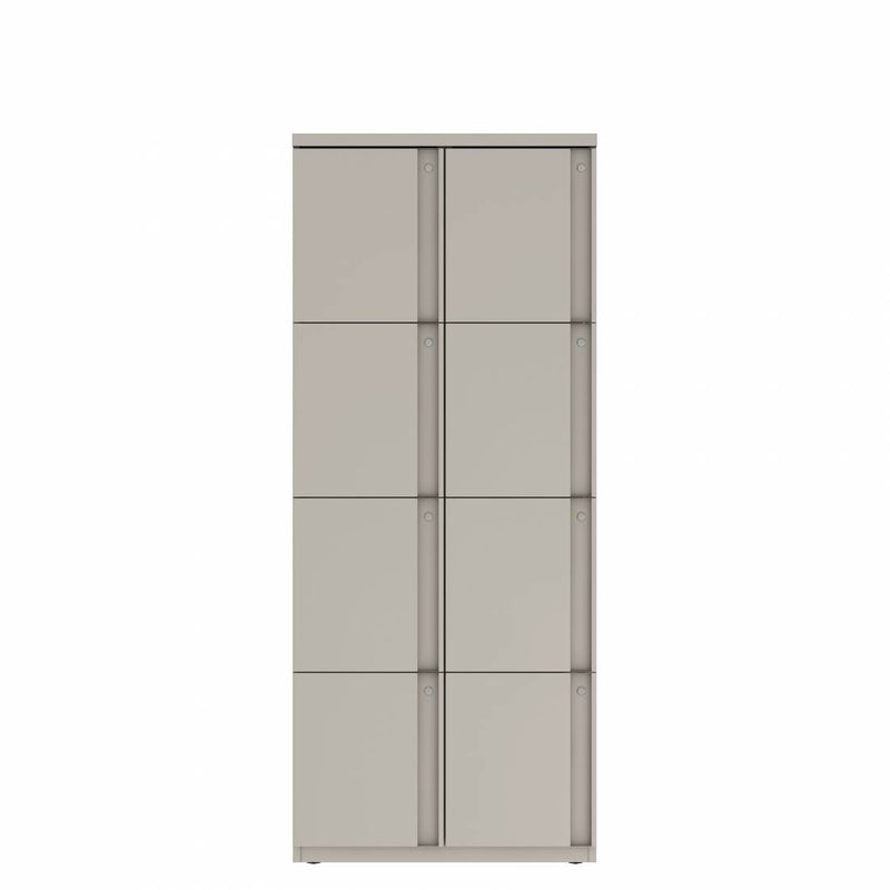 Prime™ 72"H Double Column Locker, Four Rows, 30"W x 18"D, Full Pull Doors - Left Opening