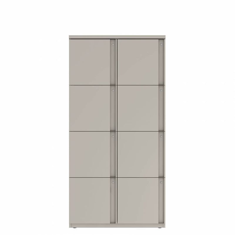Prime™ 72"H Double Column Locker, Four Rows, 36"W x 18"D, Full Pull Doors - Left Opening
