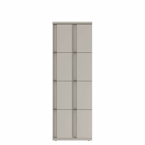 Prime™ 72"H Double Column Locker, Four Rows, 24"W x 18"D, Full Pull Doors - Right Opening