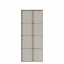 Prime™ 72"H Double Column Locker, Four Rows, 30"W x 18"D, Full Pull Doors - Right Opening