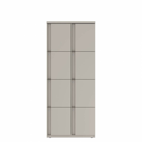 Prime™ 72"H Double Column Locker, Four Rows, 30"W x 18"D, Full Pull Doors - Right Opening