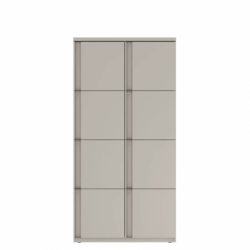 Prime™ 72"H Double Column Locker, Four Rows, 36"W x 18"D, Full Pull Doors - Right Opening