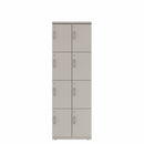 Prime™ 72"H Double Column Locker, Four Rows, 24"W x 18"D, Flat Metal Doors - Right Opening