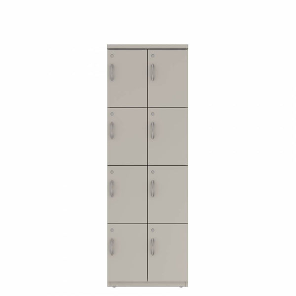 Prime™ 72"H Double Column Locker, Four Rows, 24"W x 18"D, Flat Metal Doors - Right Opening