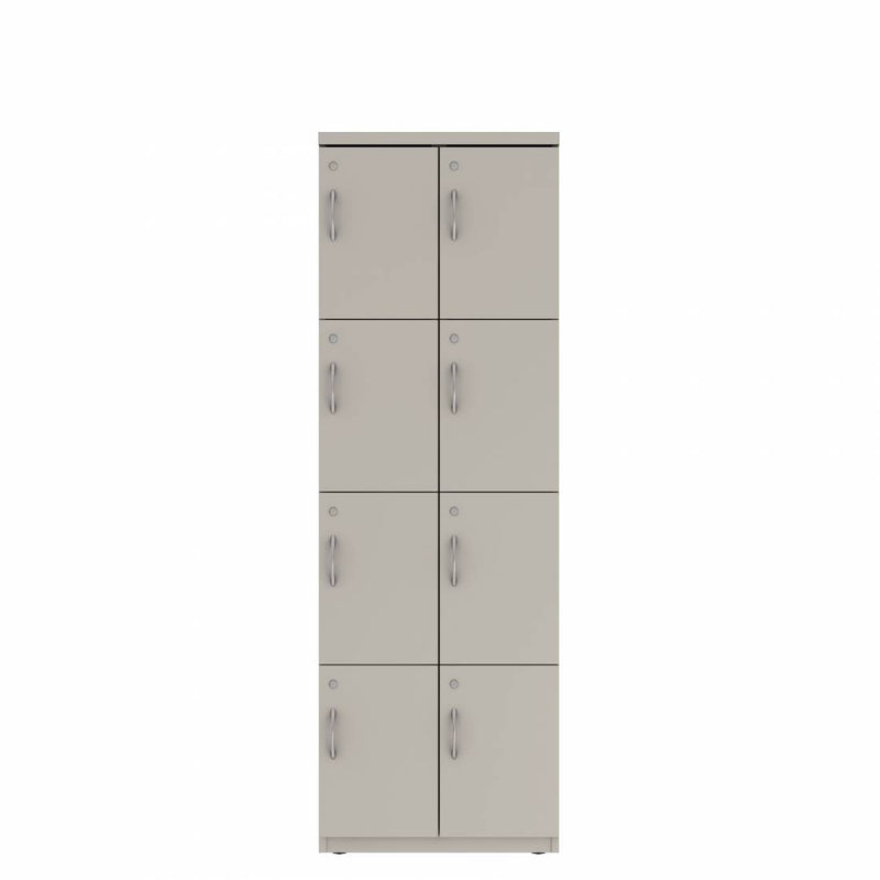Prime™ 72"H Double Column Locker, Four Rows, 24"W x 18"D, Flat Metal Doors - Right Opening