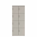Prime™ 72"H Double Column Locker, Four Rows, 30"W x 18"D, Flat Metal Doors - Right Opening