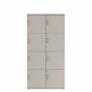 Prime™ 72"H Double Column Locker, Four Rows, 36"W x 18"D, Flat Metal Doors - Right Opening