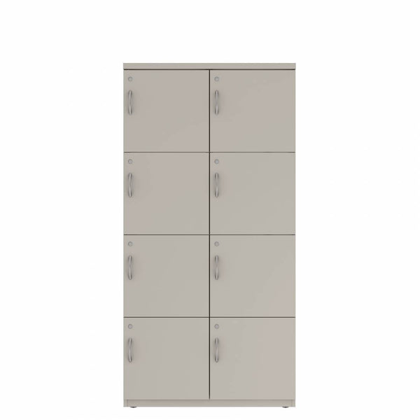 Prime™ 72"H Double Column Locker, Four Rows, 36"W x 18"D, Flat Metal Doors - Right Opening