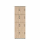 Prime™ 72"H Double Column Locker, Four Rows, 24"W x 18"D, Laminate Doors - Left Opening