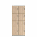 Prime™ 72"H Double Column Locker, Four Rows, 30"W x 18"D, Laminate Doors - Left Opening