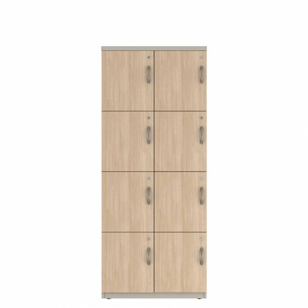Prime™ 72"H Double Column Locker, Four Rows, 30"W x 18"D, Laminate Doors - Left Opening
