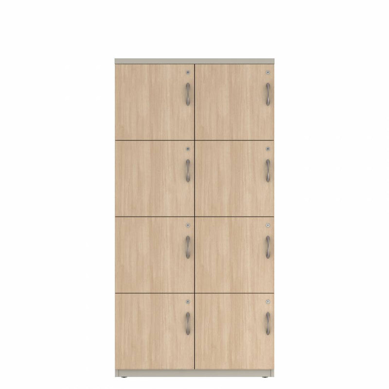 Prime™ 72"H Double Column Locker, Four Rows, 36"W x 18"D, Laminate Doors - Left Opening