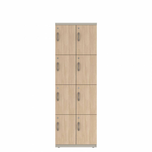 Prime™ 72"H Double Column Locker, Four Rows, 24"W x 18"D, Laminate Doors - Right Opening