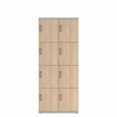 Prime™ 72"H Double Column Locker, Four Rows, 30"W x 18"D, Laminate Doors - Right Opening