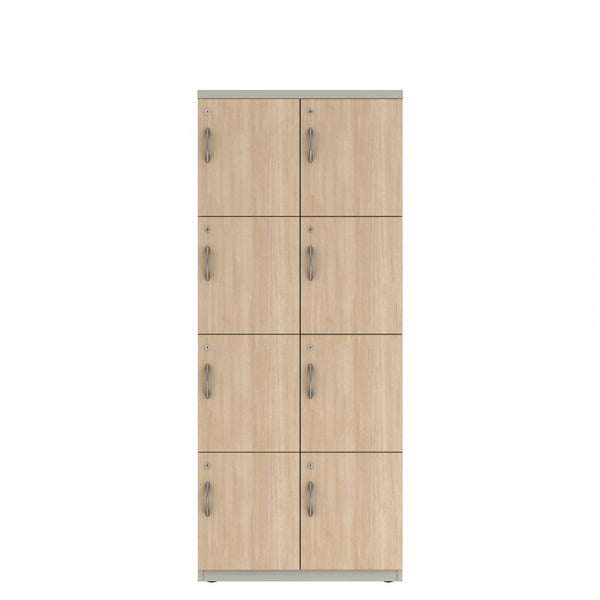 Prime™ 72"H Double Column Locker, Four Rows, 30"W x 18"D, Laminate Doors - Right Opening