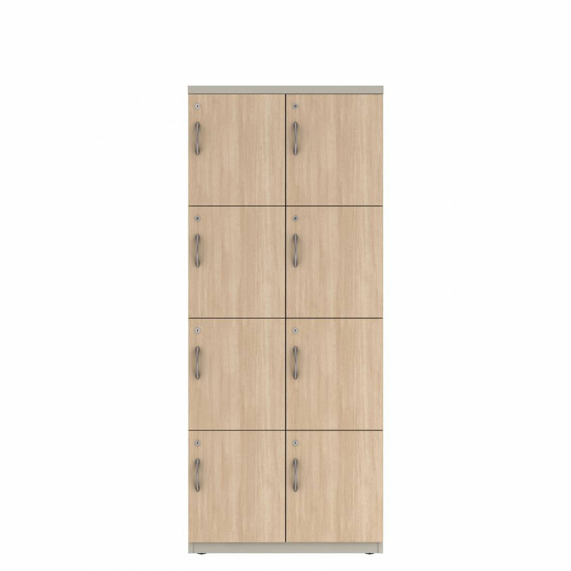 Prime™ 72"H Double Column Locker, Four Rows, 30"W x 18"D, Laminate Doors - Right Opening