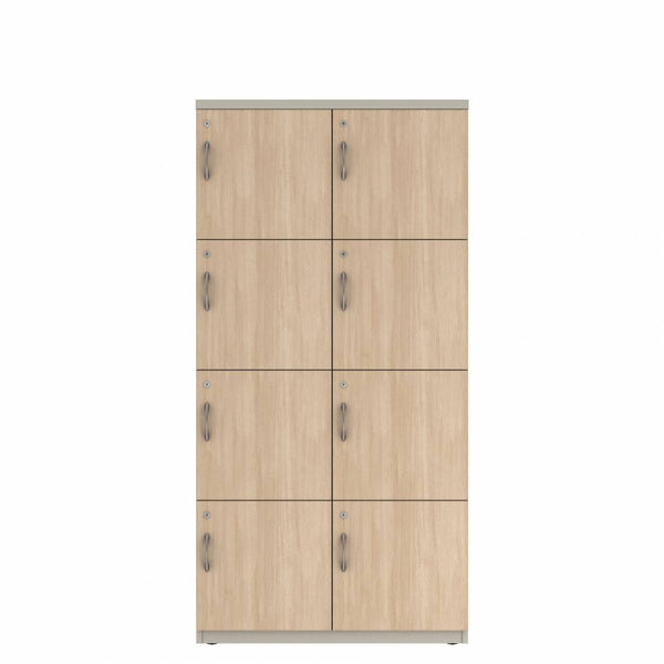 Prime™ 72"H Double Column Locker, Four Rows, 36"W x 18"D, Laminate Doors - Right Opening