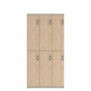 Prime™ 72"H Triple Column Locker, Two Rows, 36"W x 18"D, Laminate Doors - Left Opening