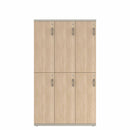 Prime™ 72"H Triple Column Locker, Two Rows, 42"W x 18"D, Laminate Doors - Left Opening