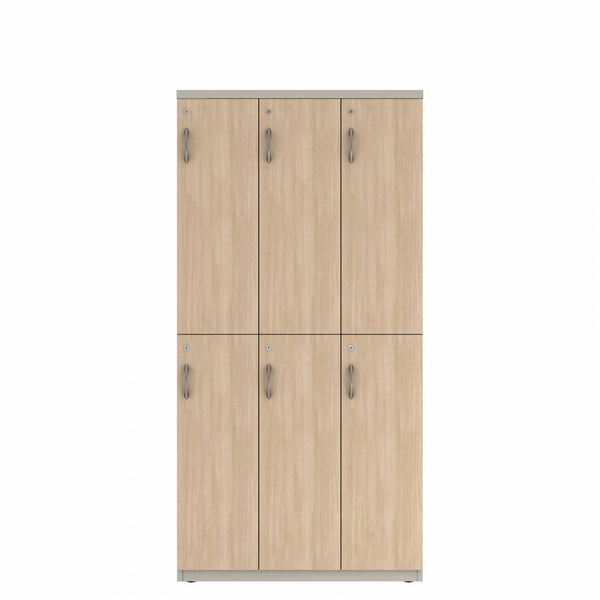 Prime™ 72"H Triple Column Locker, Two Rows, 36"W x 18"D, Laminate Doors - Right Opening