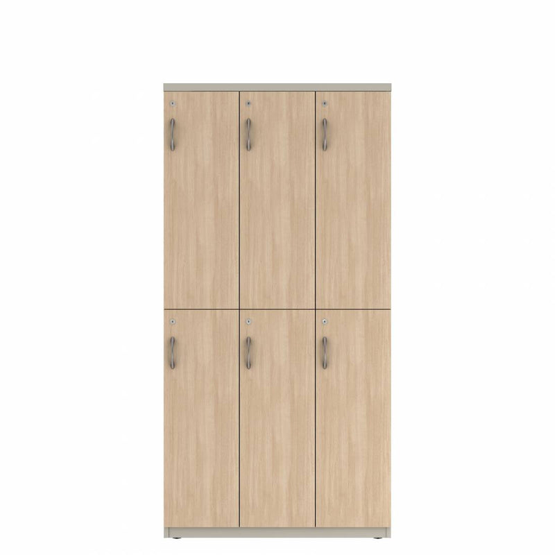 Prime™ 72"H Triple Column Locker, Two Rows, 36"W x 18"D, Laminate Doors - Right Opening