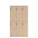 Prime™ 72"H Triple Column Locker, Two Rows, 42"W x 18"D, Laminate Doors - Right Opening