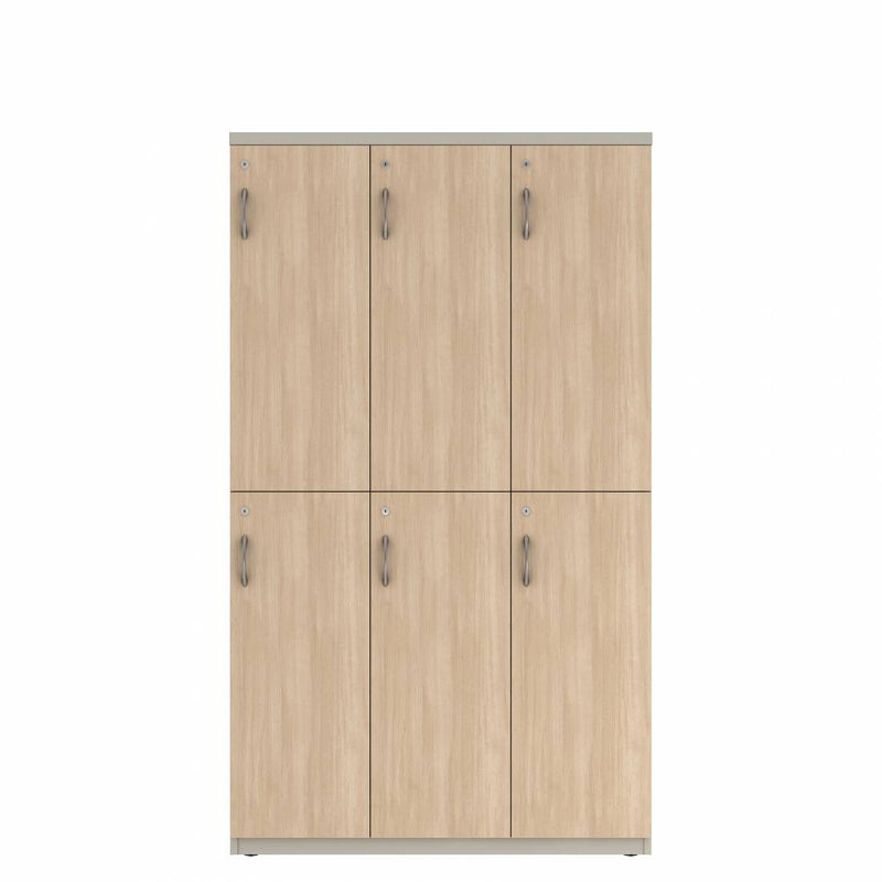 Prime™ 72"H Triple Column Locker, Two Rows, 42"W x 18"D, Laminate Doors - Right Opening