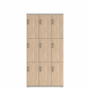 Prime™ 72"H Triple Column Locker, Three Rows, 36"W x 18"D, Laminate Doors - Right Opening