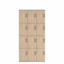 Prime™ 72"H Triple Column Locker, Four Rows, 36"W x 18"D, Laminate Doors - Left Opening