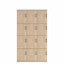 Prime™ 72"H Triple Column Locker, Four Rows, 42"W x 18"D, Laminate Doors - Left Opening