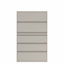Prime™ 69.6"H Five Drawer Lateral File Cabinet, 42"W x 18"D - Two Receding, Three Fixed Front