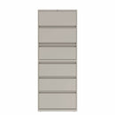 Prime™ 77.6"H Six Drawer Lateral File Cabinet, Posting Shelf, 30"W x 18"D - Two Receding, Four Fixed Front
