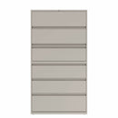 Prime™ 77.6"H Six Drawer Lateral File Cabinet, Posting Shelf, 42"W x 18"D - Two Receding, Four Fixed Front