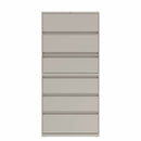 Prime™ 77.6"H Six Drawer Lateral File Cabinet, Posting Shelf, 36"W x 18"D - Two Receding, Four Fixed Front