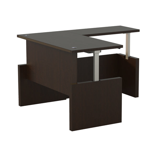 Aberdeen® Height-Adjustable Desk, Straight Front with Return, 72" W