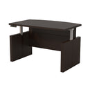 Aberdeen® Height-Adjustable Desk, Bow Front with Base, 72" W