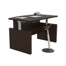 Aberdeen® Height-Adjustable Desk, Bow Front with Base, 72" W