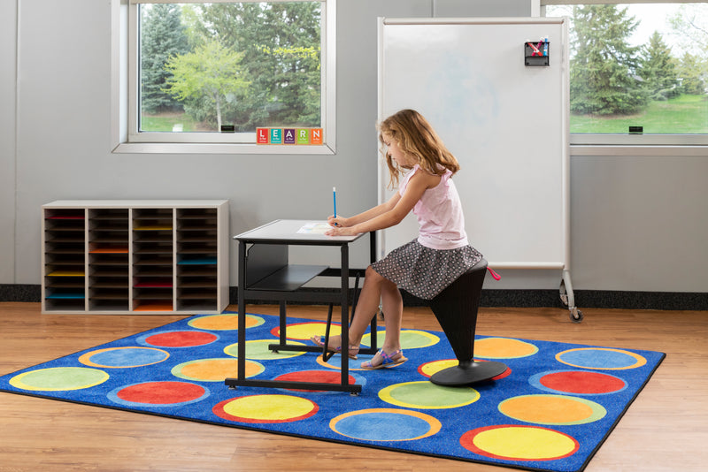 AlphaBetter® Desk, 28 x 20" Premium or Dry Erase Top and Swinging Footrest Bar