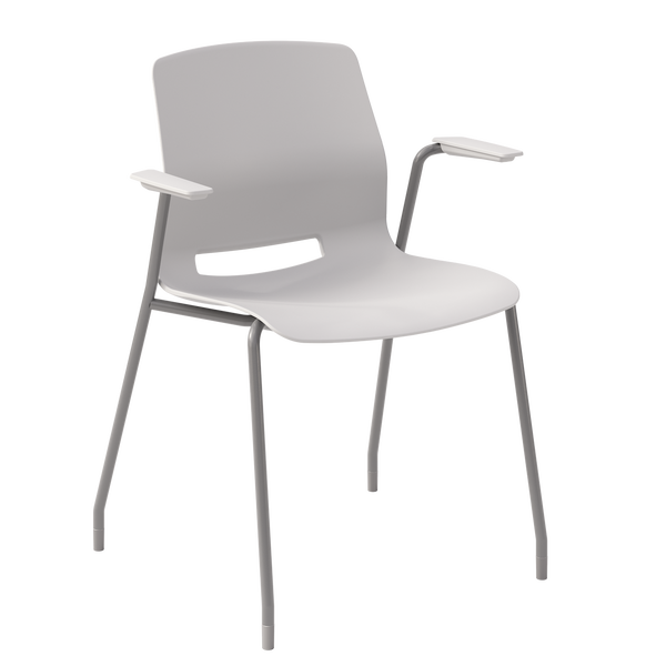 KFI IMME Stackable Polypropylene Guest Chair with Arms