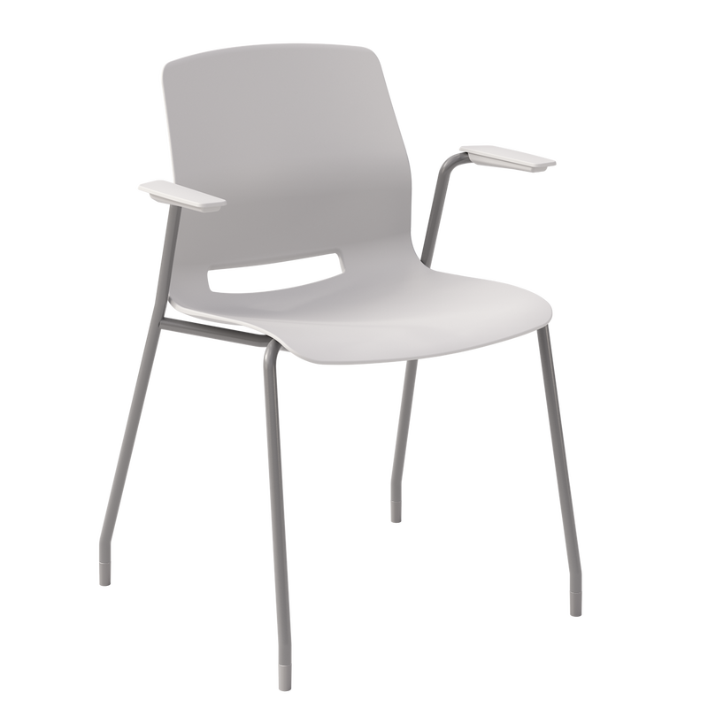 KFI IMME Stackable Polypropylene Guest Chair with Arms