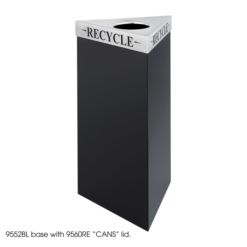 Trifecta® Recycle Lid, 20", 3 Equal Sides, 3" H