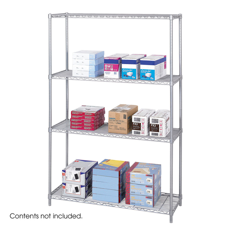 Industrial Wire Shelving Starter Unit, 48 x 18"