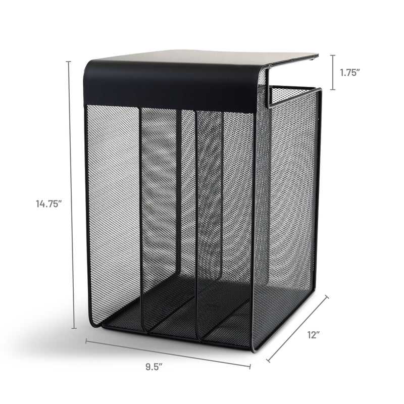 Onyx™ Mesh Solid Top Vertical Hanging Storage