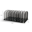 Onyx™ Mesh Desk Organizer 8 Upright Sections