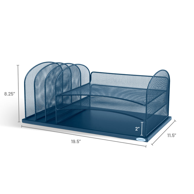 Onyx™ Mesh Desk Organizer 3 Horizontal/3 Upright sections