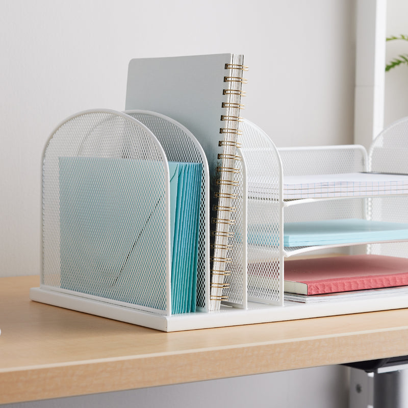 Onyx™ Mesh Desk Organizer 3 Horizontal/3 Upright sections